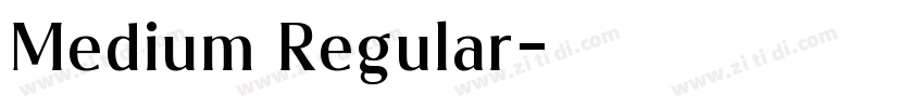 Medium Regular字体转换